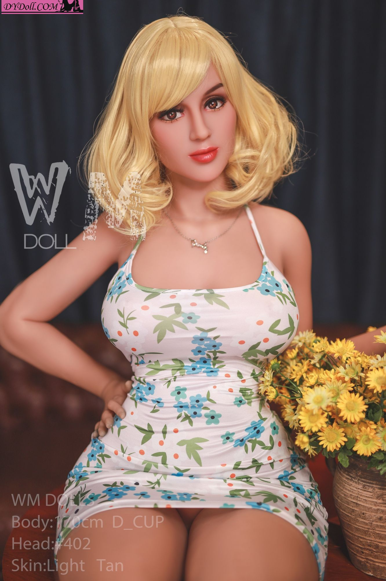 Blonde teen sex doll with curvy body - N