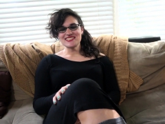 Chubby Casting Tranny Toying Her Asshole