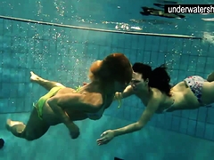 Andrea And Monica Hot Teens In The Pool